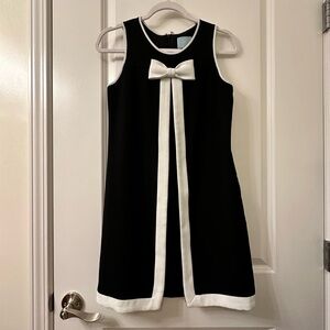 Cece Black and White Bow Dress
